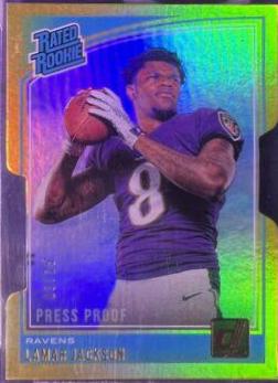 Lamar Jackson [Press Proof Gold Die-Cut] #317