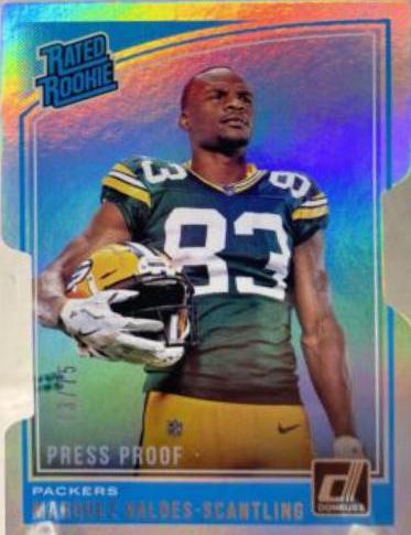 Marquez Valdes-Scantling [Press Proof Silver Die-Cut] #336