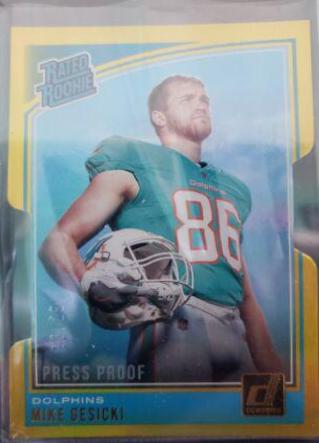 Mike Gesicki [Press Proof Gold Die-Cut] #337