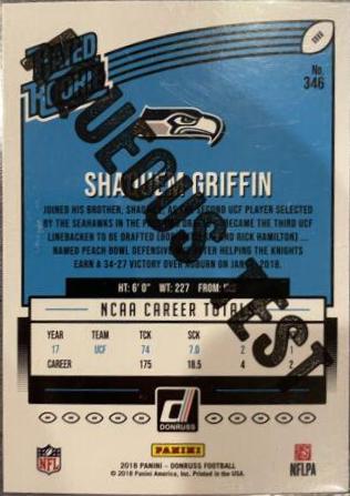 Shaquem Griffin [Aqueous Test] #346