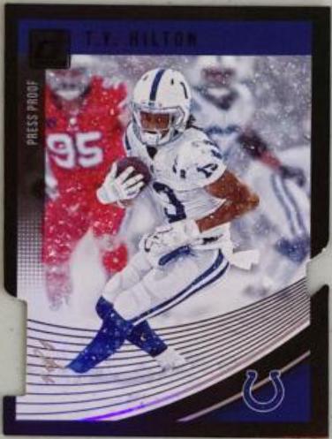 T.Y. Hilton [Press Proof Black Die-Cut] #123