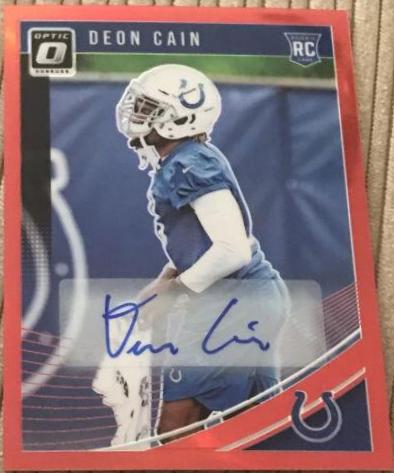 Deon Cain [Autograph Red] #127