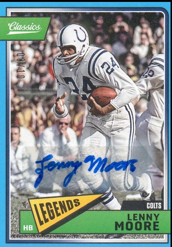 Lenny Moore [Signatures Blue] #160