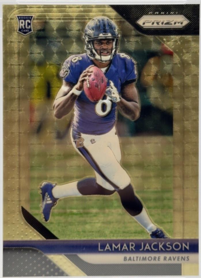 Lamar Jackson [Gold Prizm Vinyl] #212