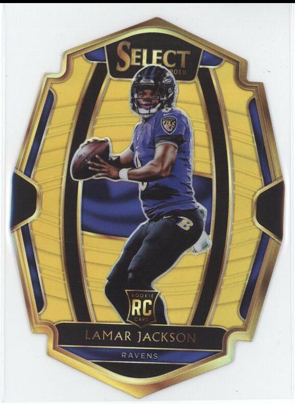 Lamar Jackson [Gold Prizm Die-Cut] #149