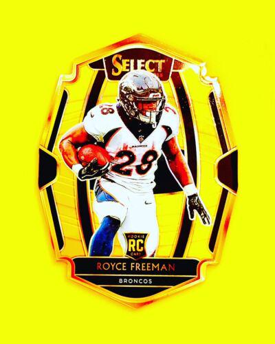 Royce Freeman [Gold Prizm Die-Cut] #144