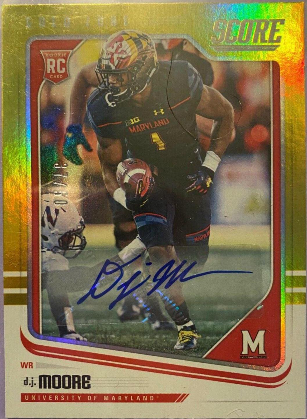 D.J. Moore [Autograph Gold Zone] #384