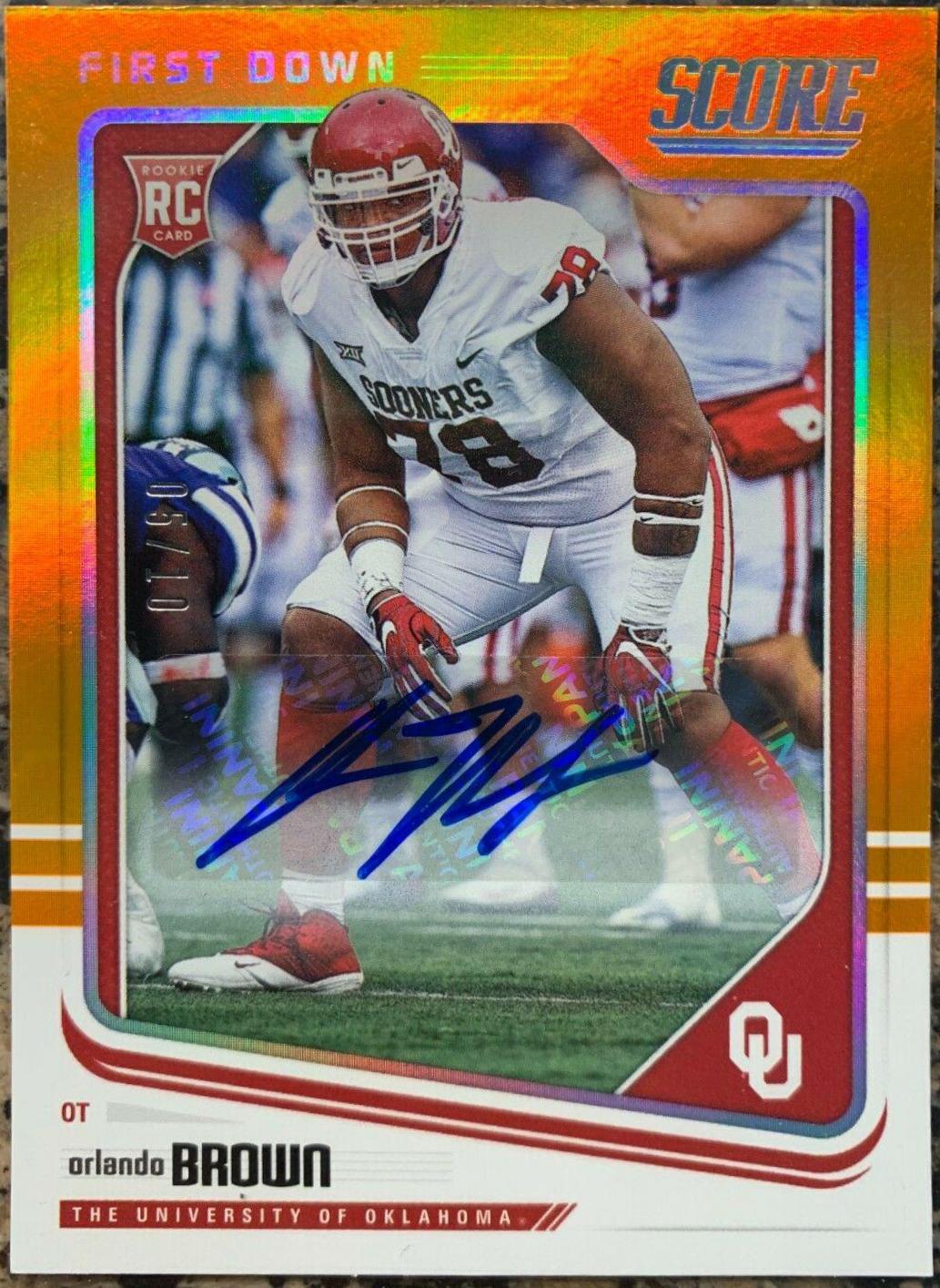 Orlando Brown [Autograph First Down] #416