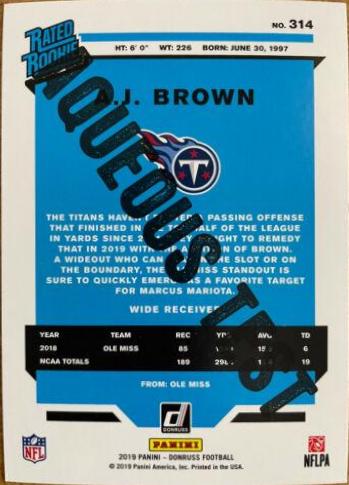 A.J. Brown [Aqueous Test] #314