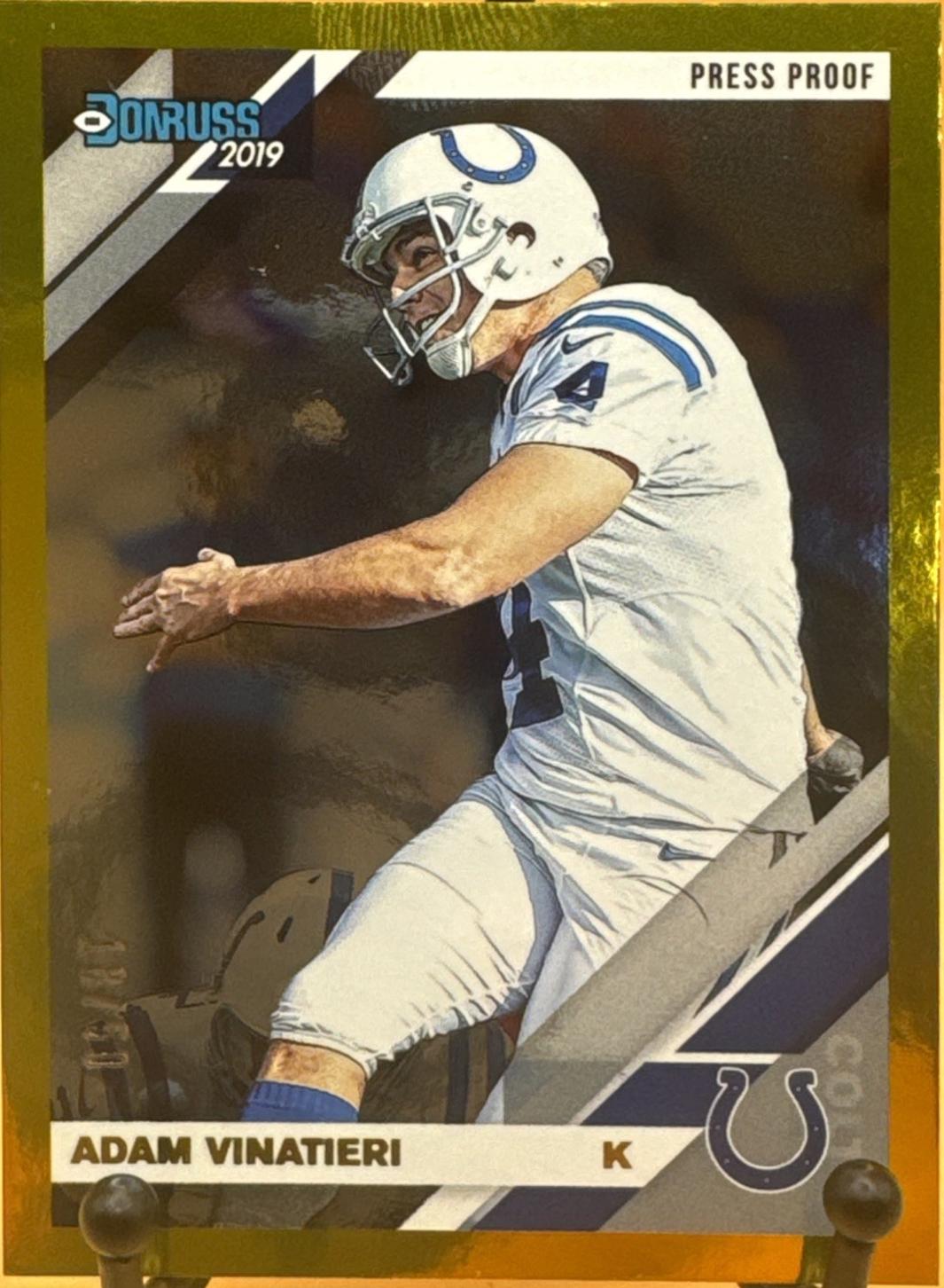 Adam Vinatieri [Gold Press Proof] #117