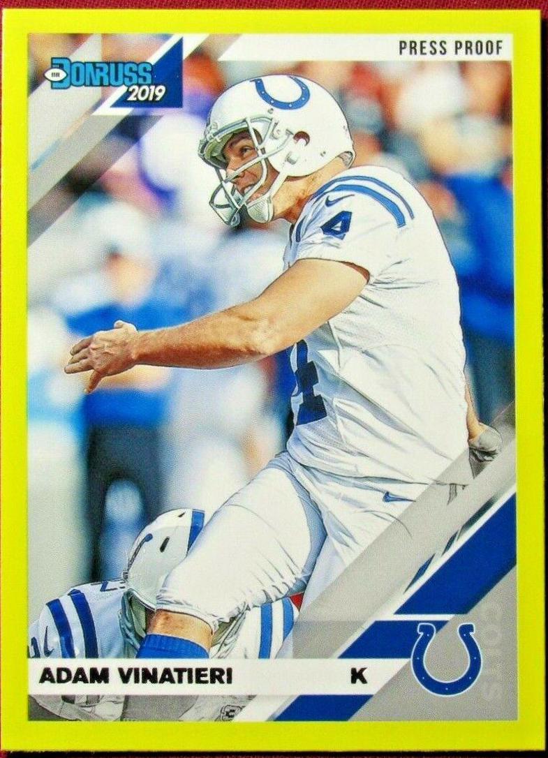 Adam Vinatieri [Yellow Press Proof] #117