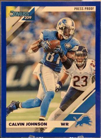 Calvin Johnson [Blue Press Proof] #97