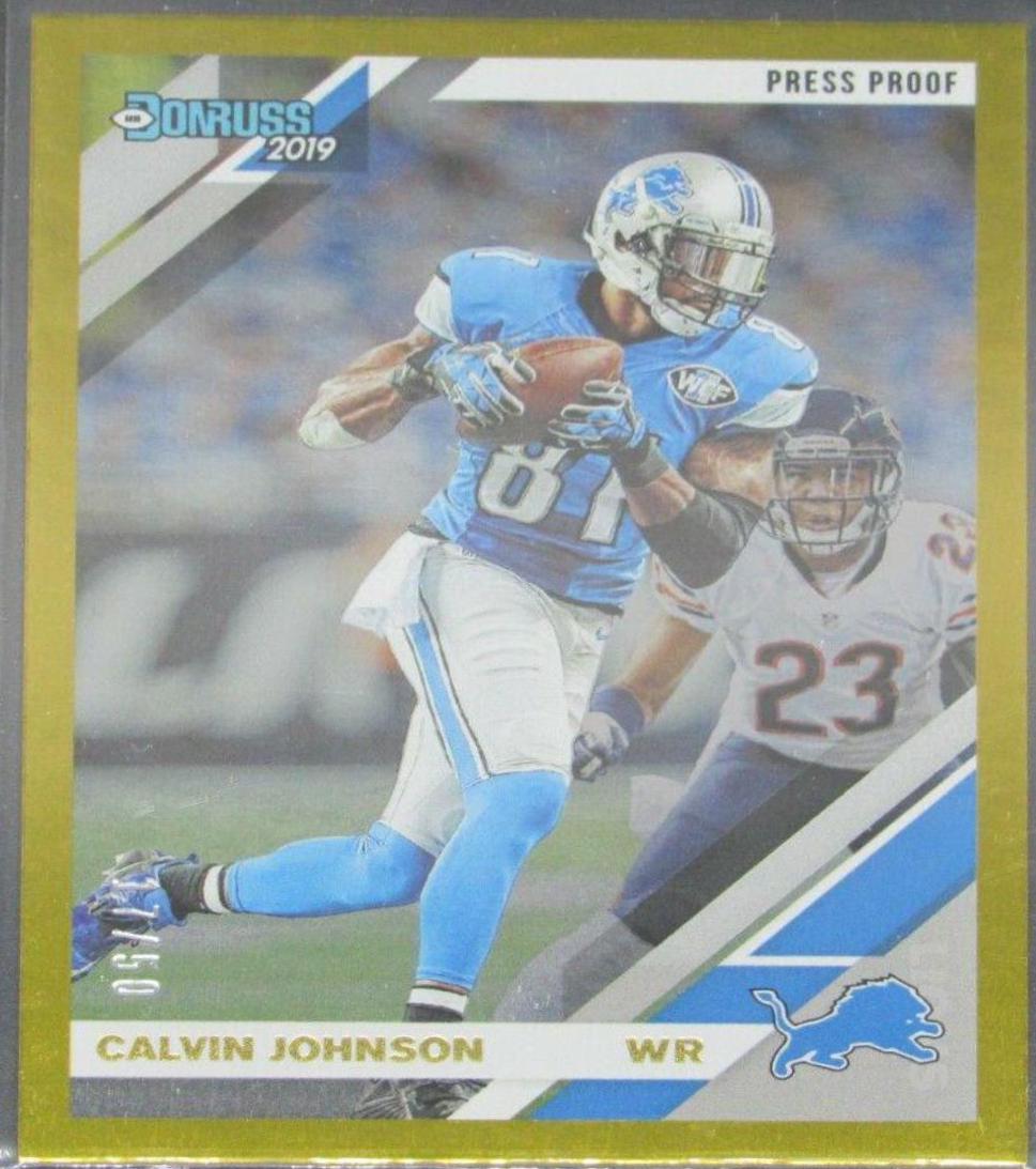 Calvin Johnson [Gold Press Proof] #97