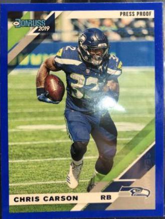 Chris Carson [Blue Press Proof] #228