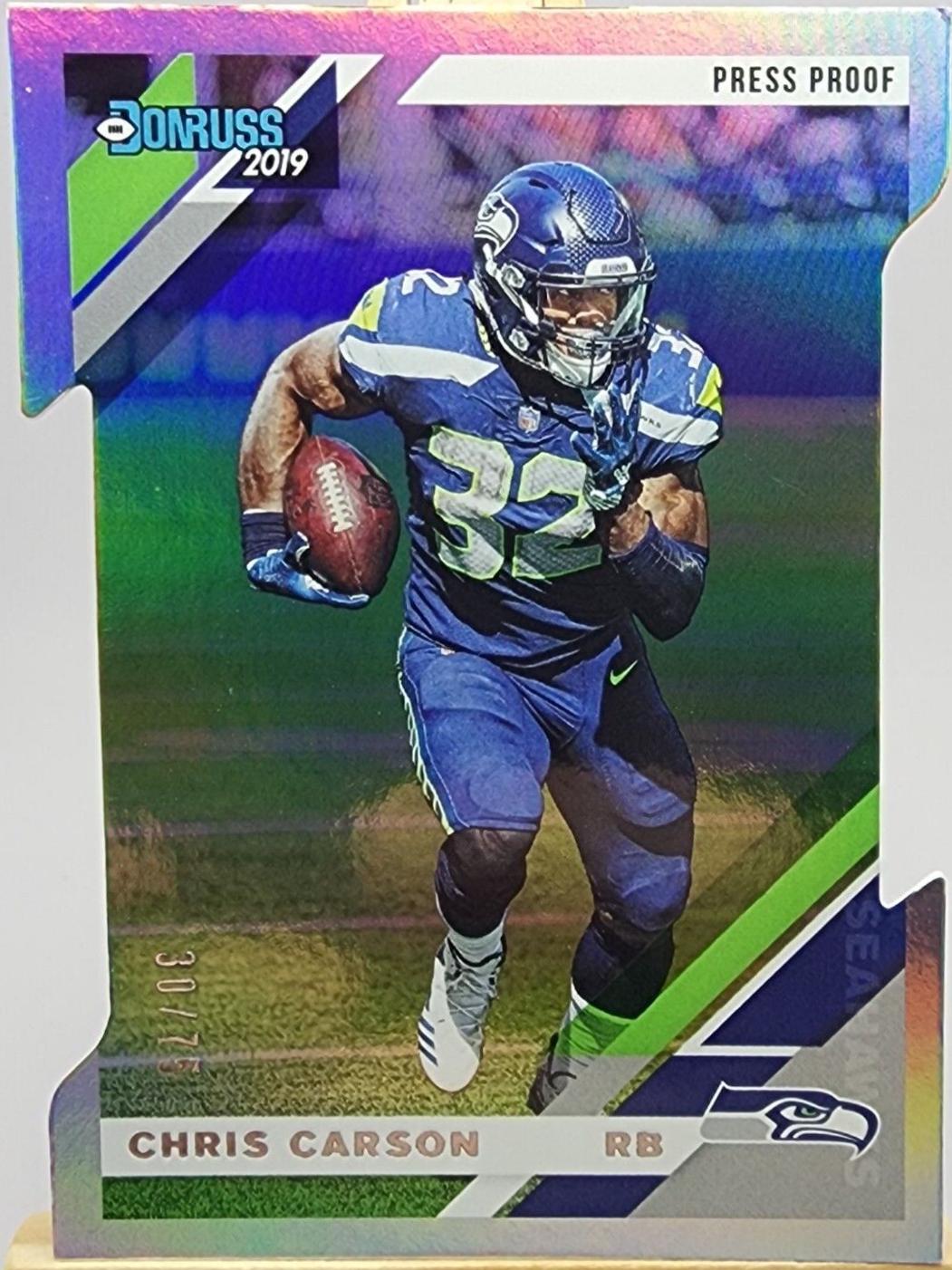 Chris Carson [Silver Die Cut Press Proof] #228