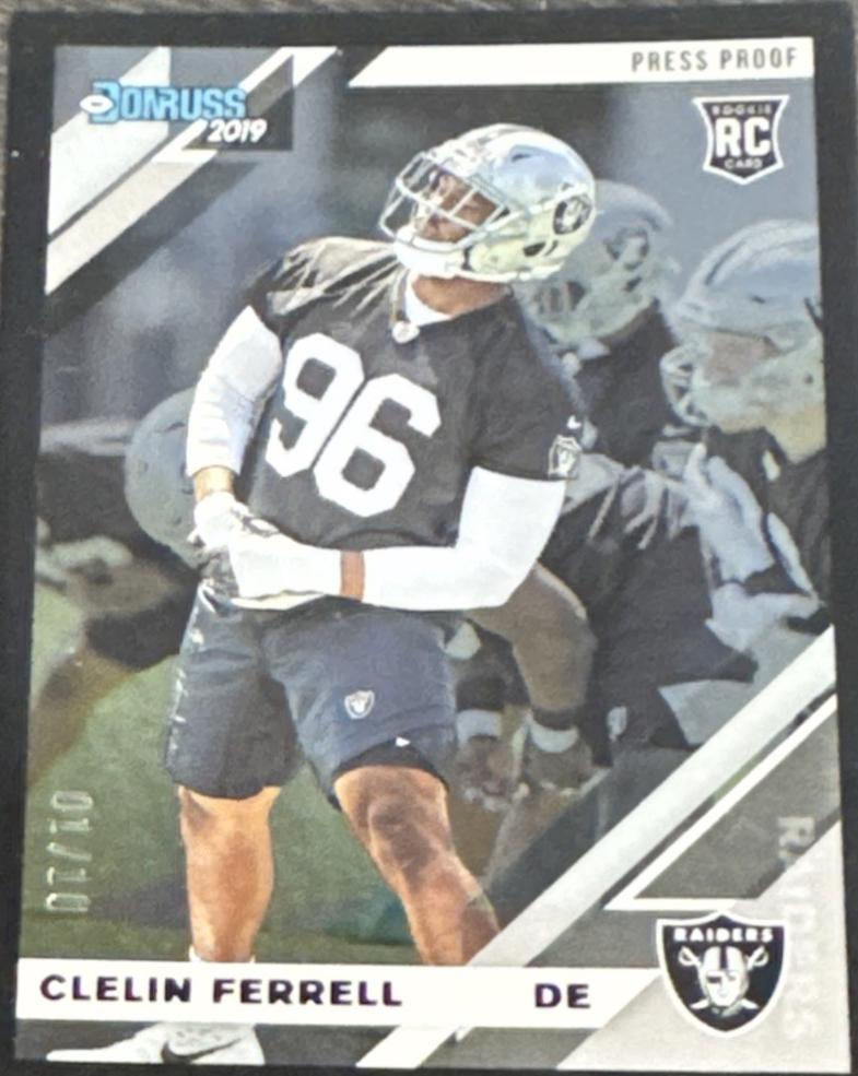 Clelin Ferrell [Black Press Proof] #254