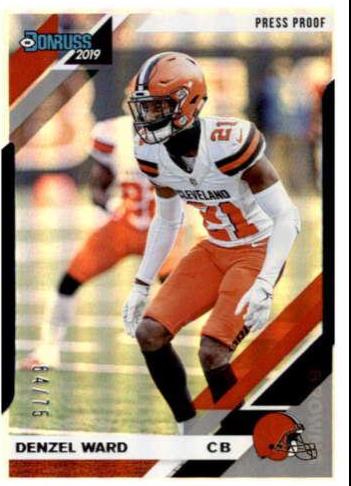 Denzel Ward [Silver Die Cut Press Proof] #70