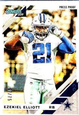 Ezekiel Elliott [Silver Die Cut Press Proof] #75