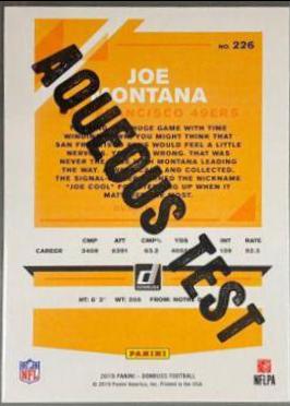 Joe Montana [Aqueous Test] #226