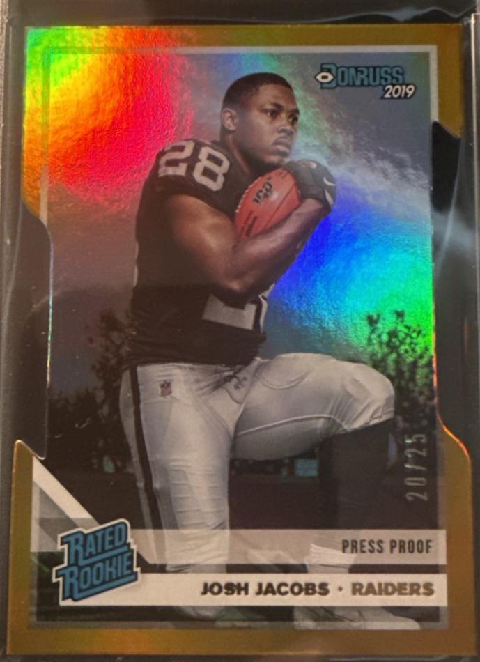 Josh Jacobs [Gold Die Cut Press Proof] #308