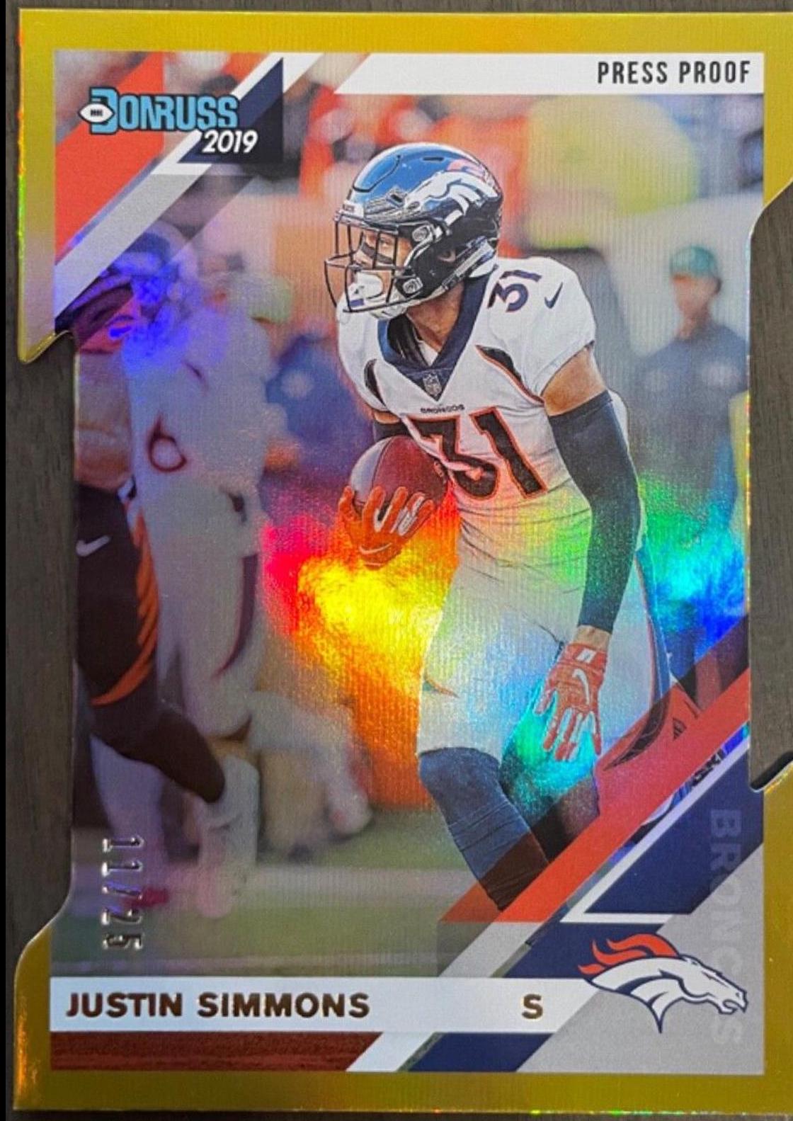 Justin Simmons [Gold Press Proof] #88