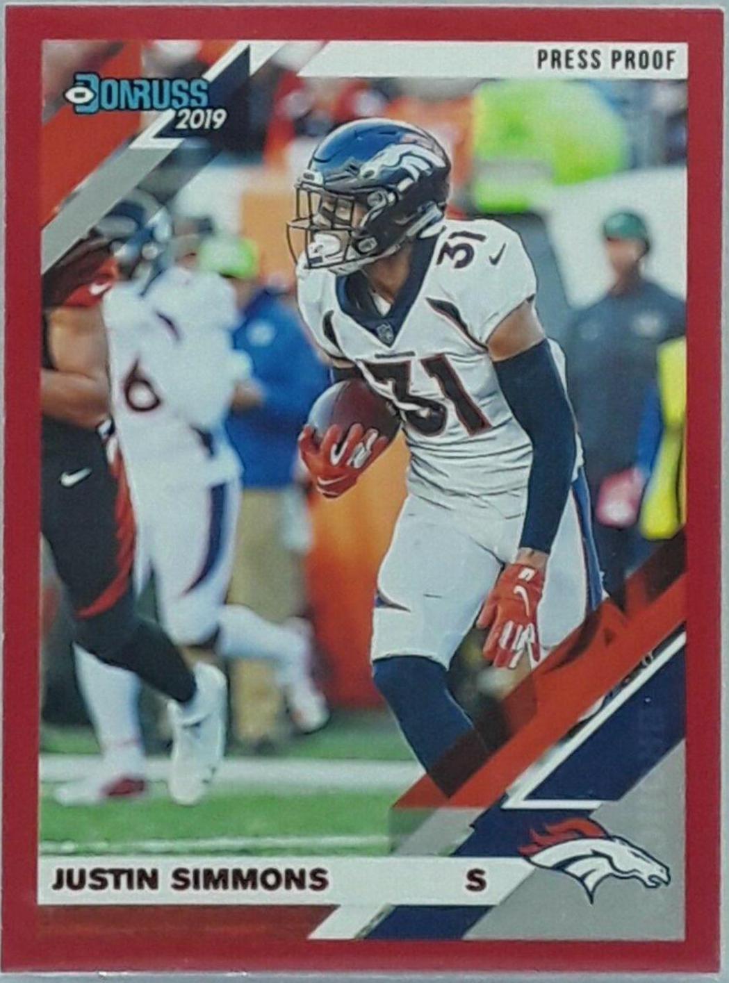 Justin Simmons [Red Press Proof] #88
