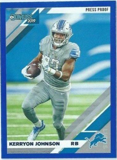 Kerryon Johnson [Blue Press Proof] #91