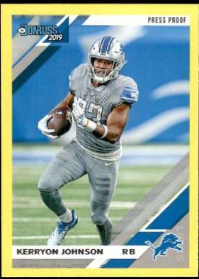 Kerryon Johnson [Yellow Press Proof] #91