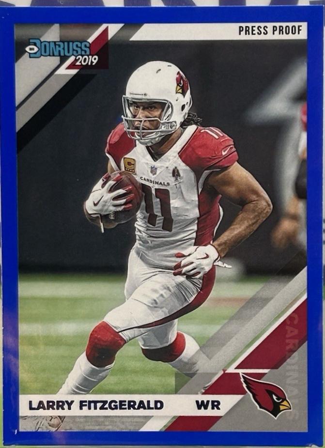 Larry Fitzgerald [Blue Press Proof] #10