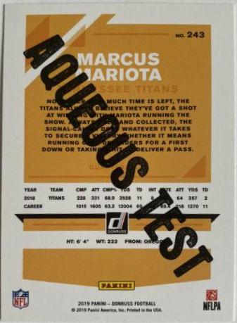 Marcus Mariota [Aqueous Test] #243