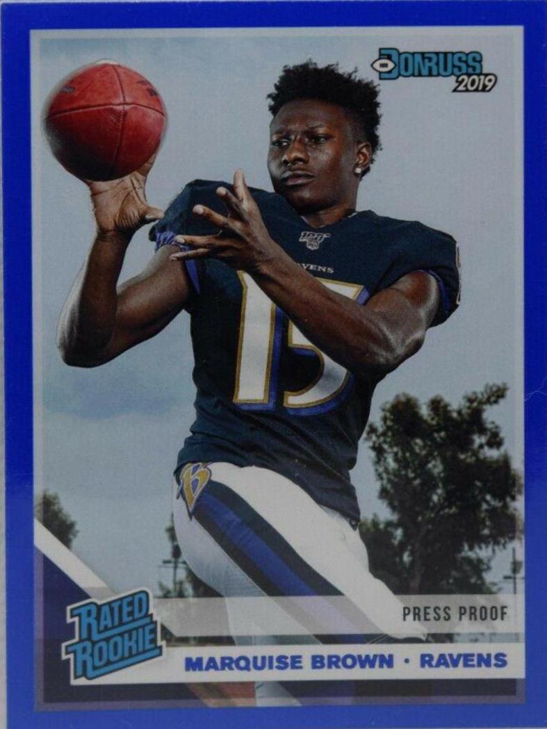 Marquise Brown [Blue Press Proof] #312