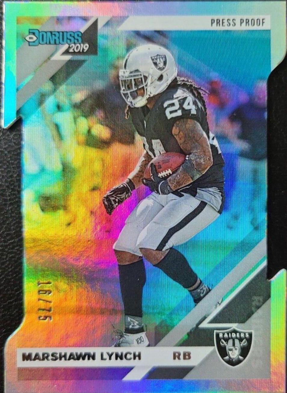 Marshawn Lynch [Silver Die Cut Press Proof] #195