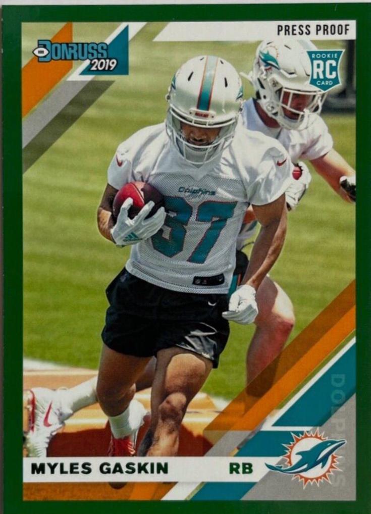 Myles Gaskin [Green Press Proof] #281