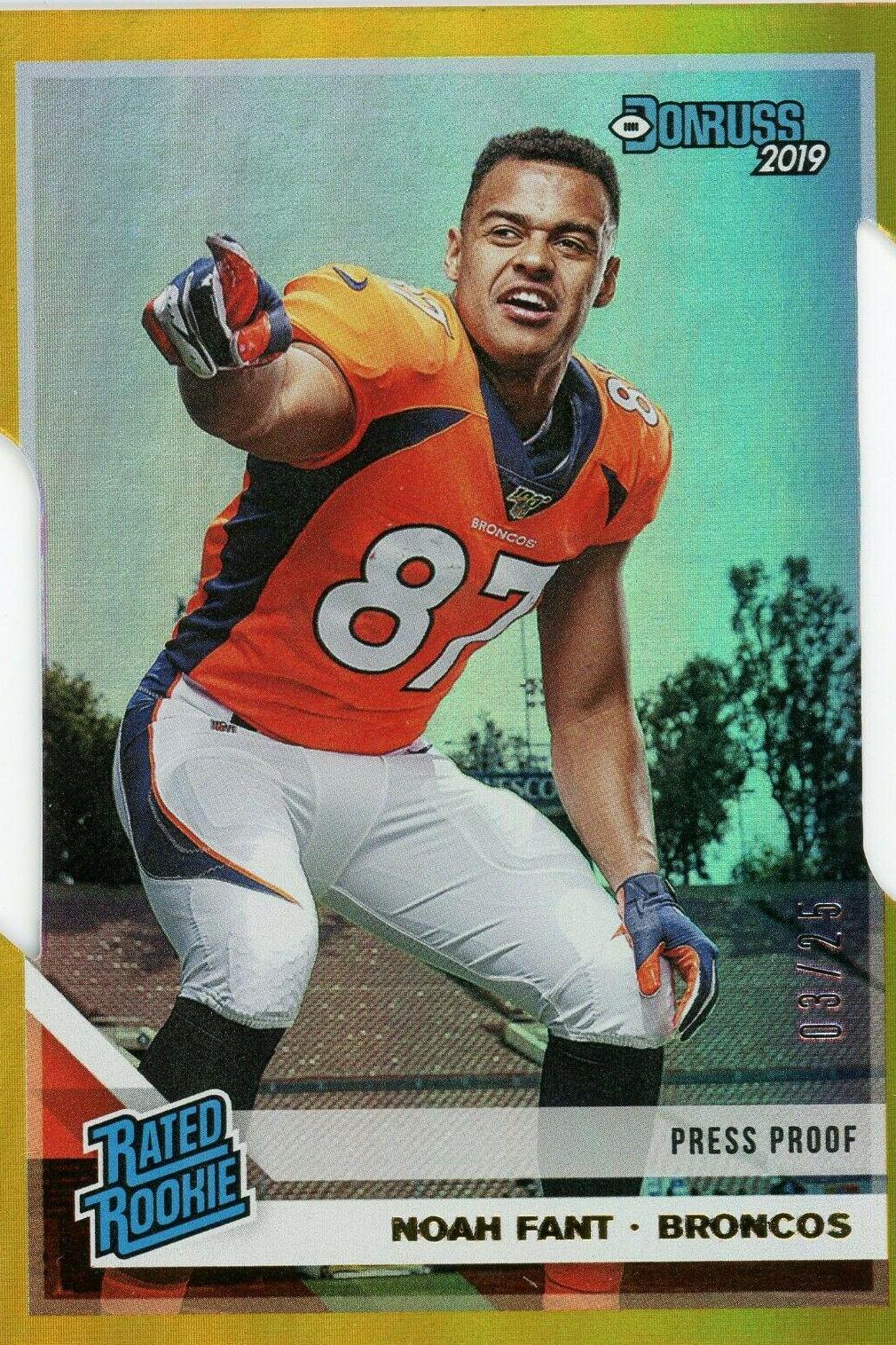 Noah Fant [Gold Die Cut Press Proof] #320