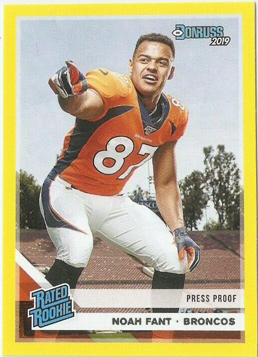 Noah Fant [Yellow Press Proof] #320