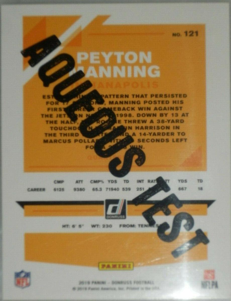 Peyton Manning [Aqueous Test] #121
