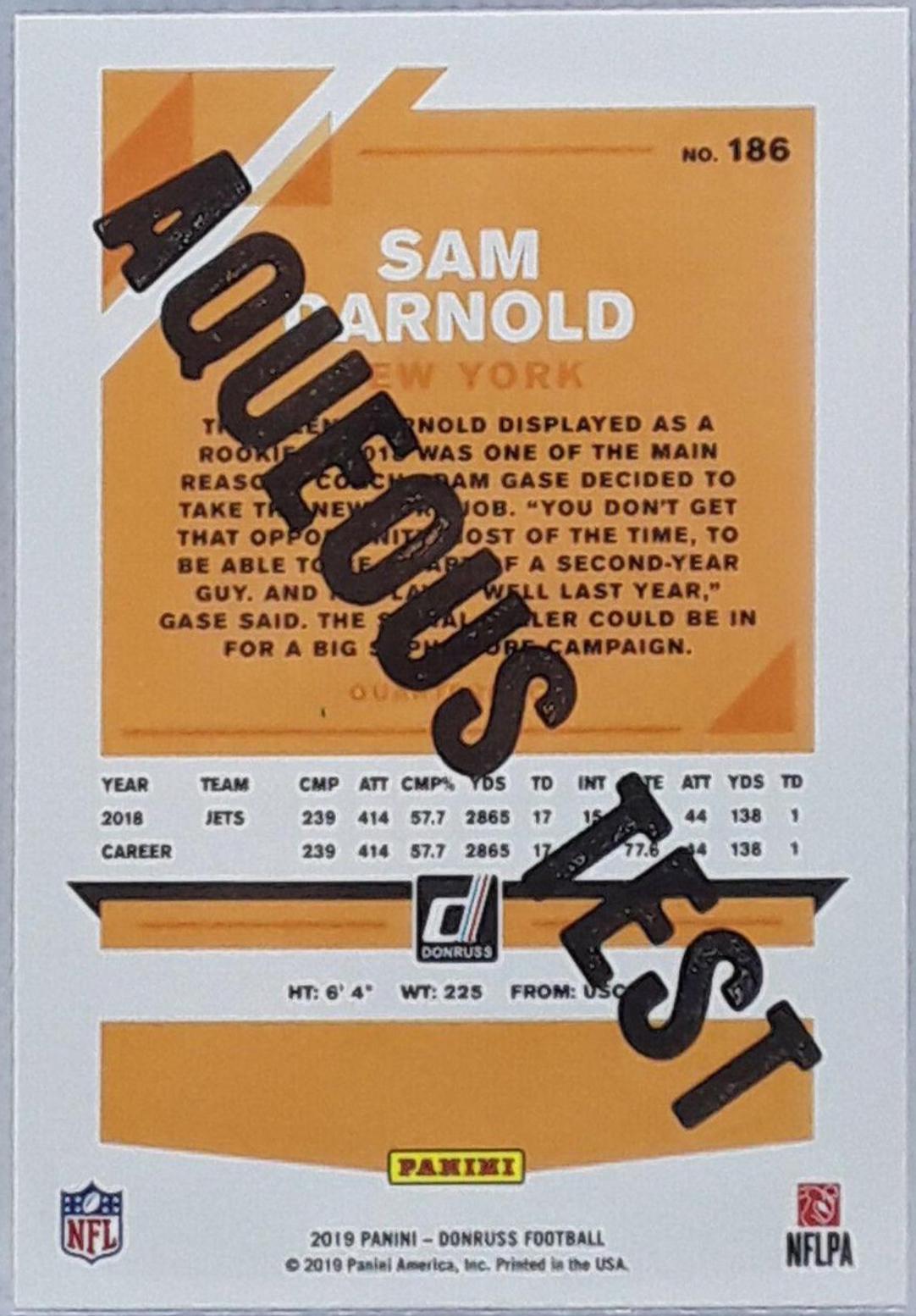 Sam Darnold [Aqueous Test] #186