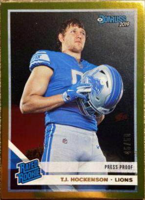 T.J. Hockenson [Gold Press Proof] #321