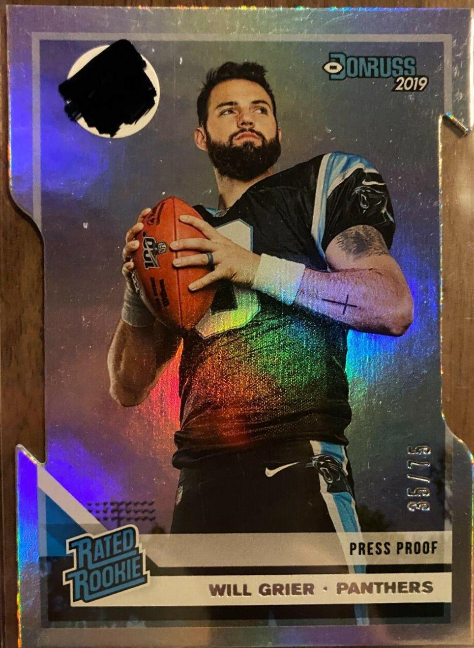 Will Grier [Silver Die Cut Press Proof] #305