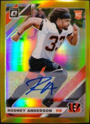 Rodney Anderson [Gold Auto] #134