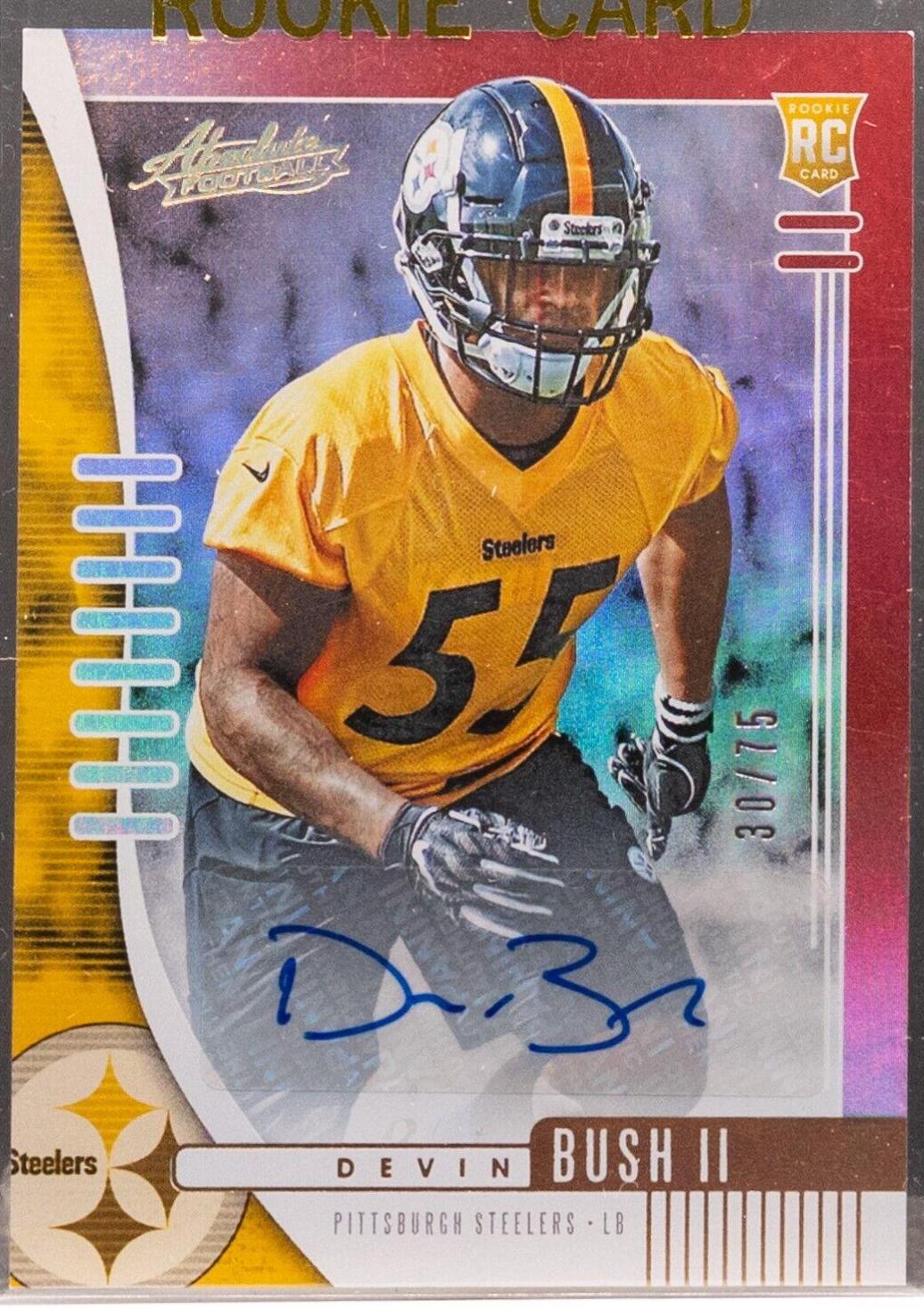 Devin Bush II [Spectrum Red Autograph] #183