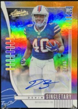 Devin Singletary [Spectrum Orange Autograph] #112
