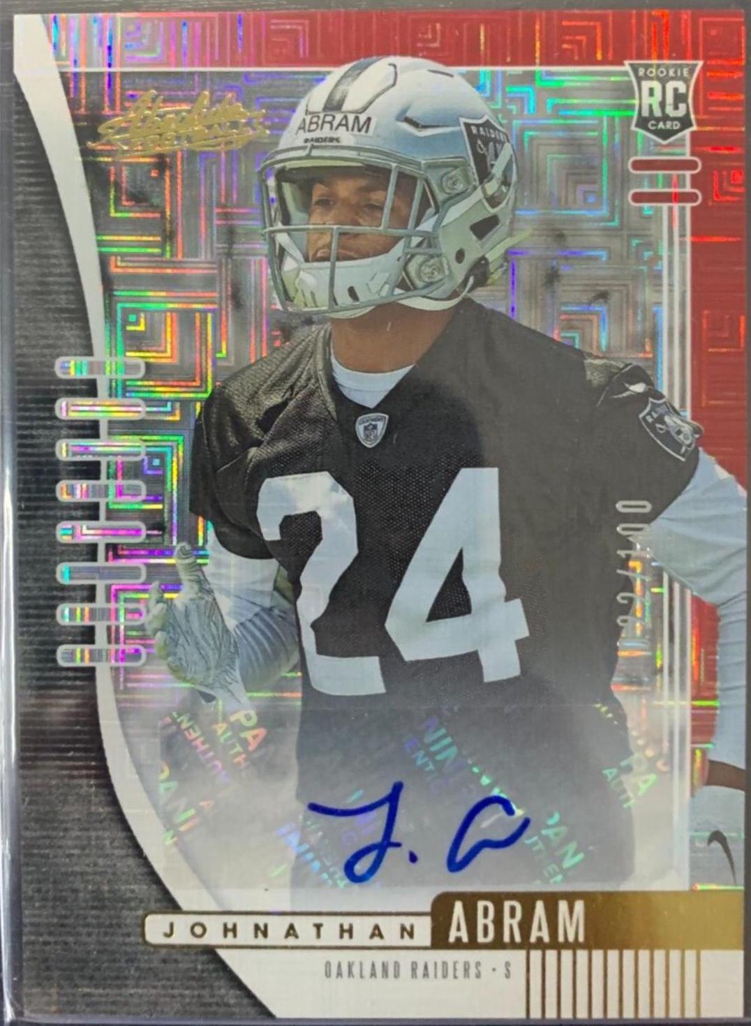 Johnathan Abram [Red Squares Autograph] #182