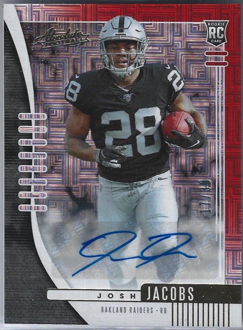Josh Jacobs [Red Squares Autograph] #124