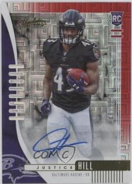 Justice Hill [Red Squares Autograph] #125