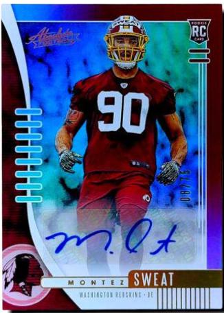 Montez Sweat [Spectrum Red Autograph] #195