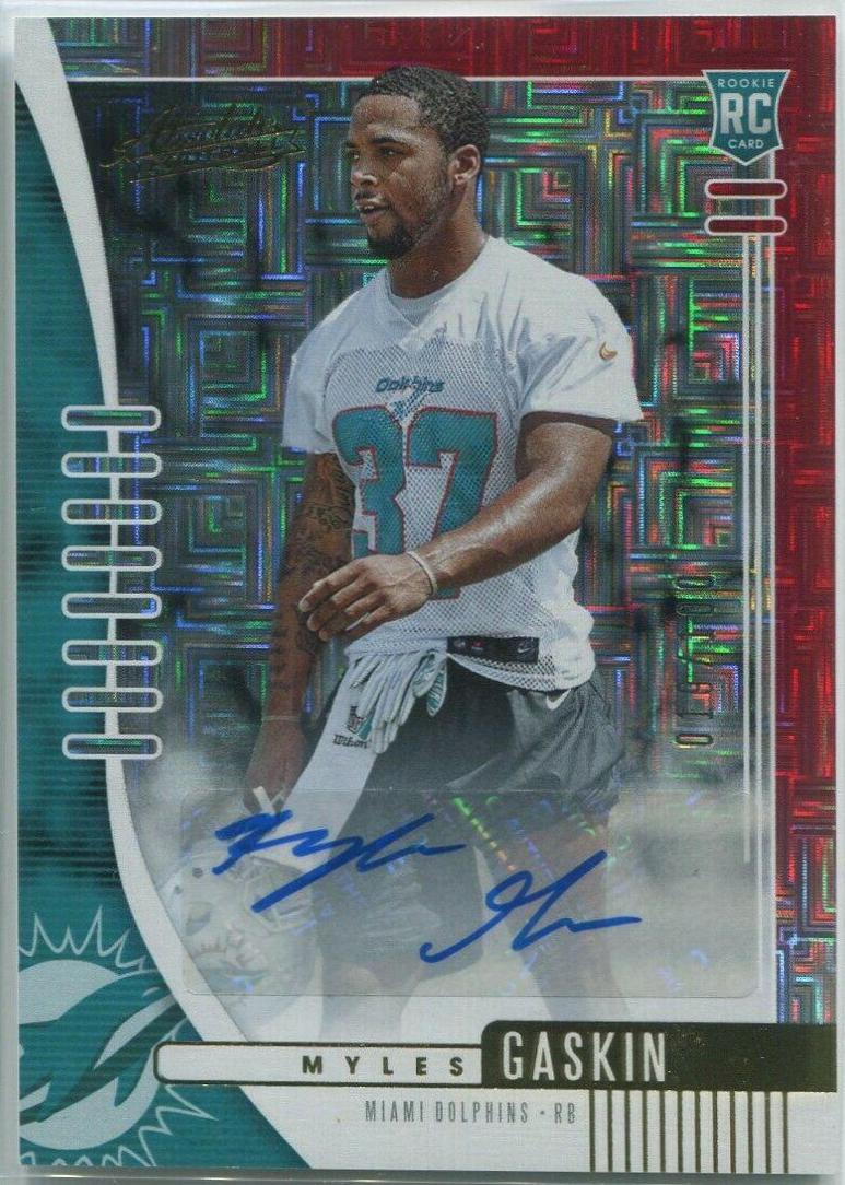 Myles Gaskin [Red Squares Autograph] #169