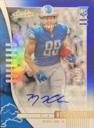 T.J. Hockenson [Spectrum Blue Autograph] #137