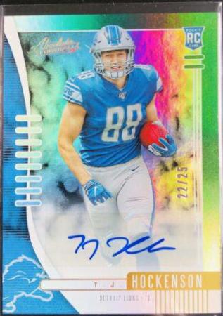 T.J. Hockenson [Spectrum Green Autograph] #137
