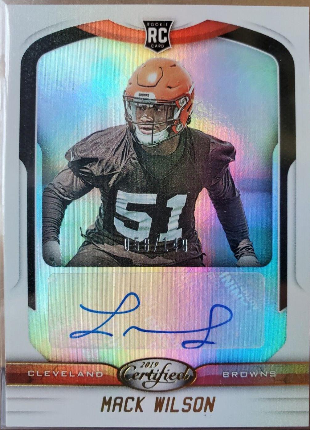 Mack Wilson [Signature] #169